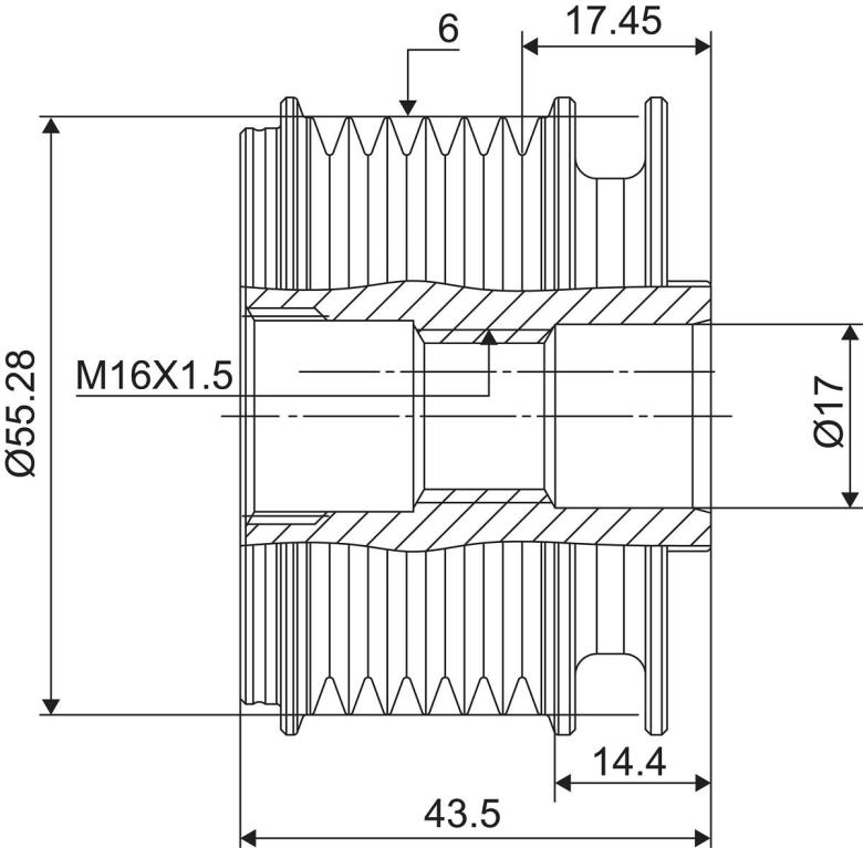 Rueda libre alternador VALEO ref. 588004